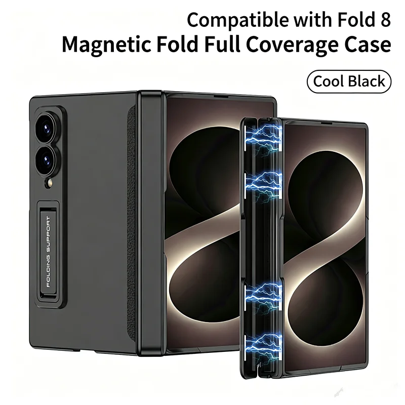GKK Magnetisches Scharnier-Schutzgehäuse für Samsung Galaxy Z Fold 8 Ultra 7 6 5 Stand Matt Harte PC-Hülle für Samsung Z Fold 4 – Detail 3