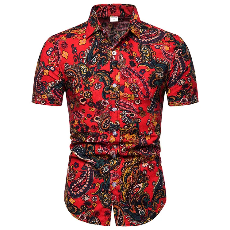 

Hawaiian Shirts 3d Retro African Ethnic Men Women Clothing Summer Beach Short Sleeve Blouse Fashion Men's Vocation Lapel Camisa