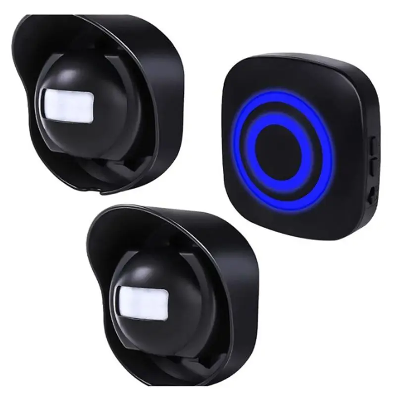 AS94-1Set Alert Alarm AC110-240V Wireless Motion Sensor Doorbell Chime Plastic (A)EU Plug