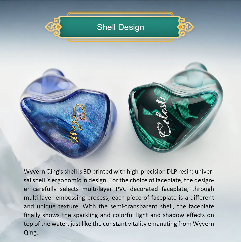 Bild 3: Neue Celest Wyvern Qing Kopfhörer 10 mm LCP Dynamic Driver In-Ear-Kopfhörer IEMs mit abnehmbarem Boom-Mikrofon-Ohrhörerkabel