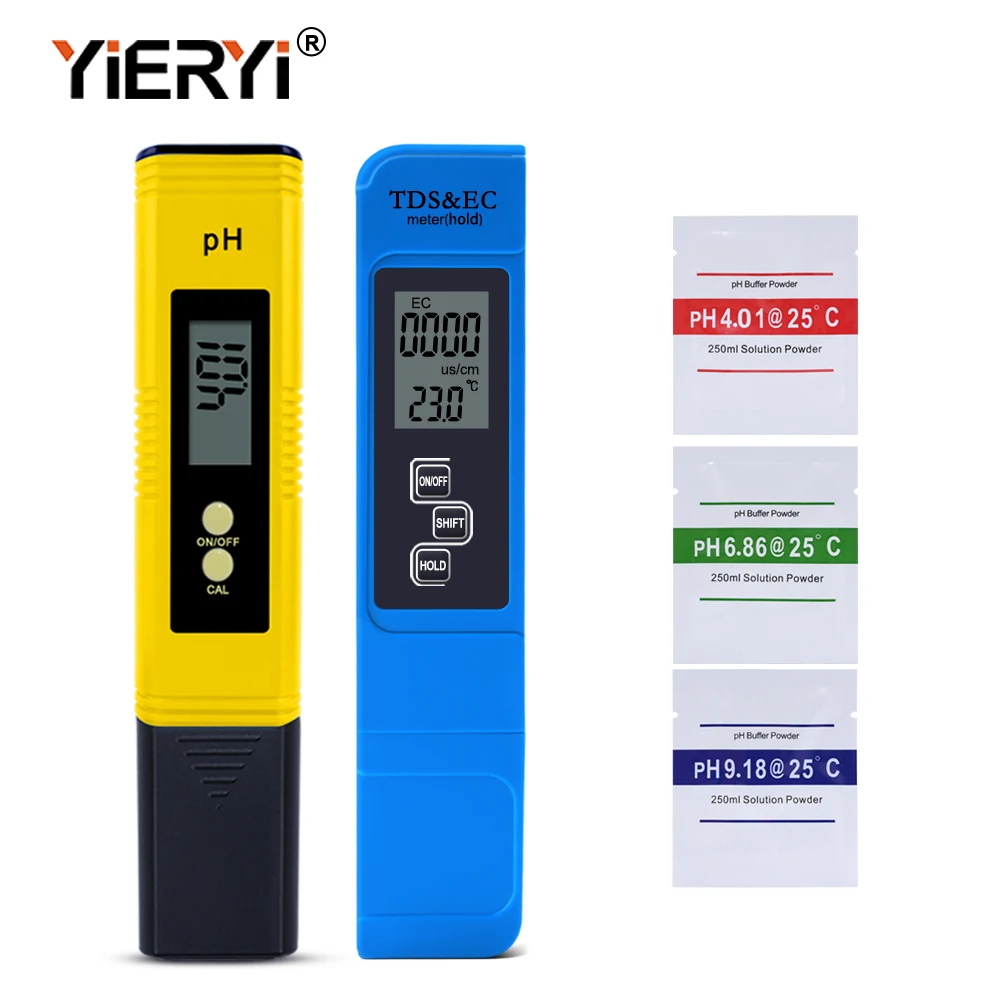 Yieryi cyfrowy ph-metr 3 in1 TDS EC TEMP Tester jakości wody ATC akwarium analizator przewodności instrumenty 0-9999Us/Cm/Ppm