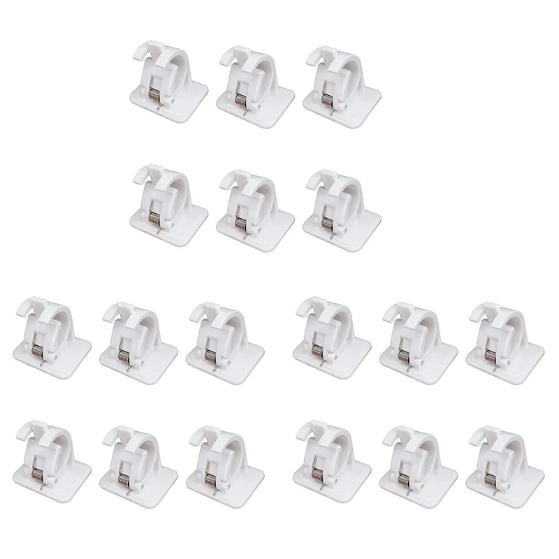 ABGR-18X Держатель стержня, зажим для труб, настенное крепление с самоклеющейся крышкой, без сверления, для трубки занавески для душа в доме, на кухне