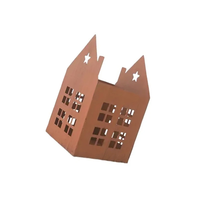 حامل شموع لبيوت المزارع ديكورات عيد الميلاد حامل شموع حديدي سهل الصيانة J0MC #3