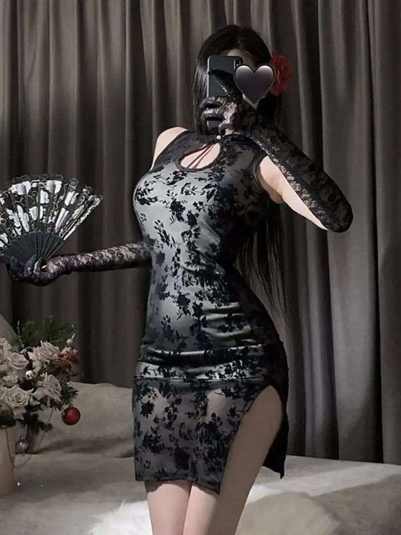 

Эластичное двойное ремесло с высокой сеткой, новое элегантное женское платье Ципао в китайском стиле, женское императричное атмосферное платье, лето 2021, мода KUIU