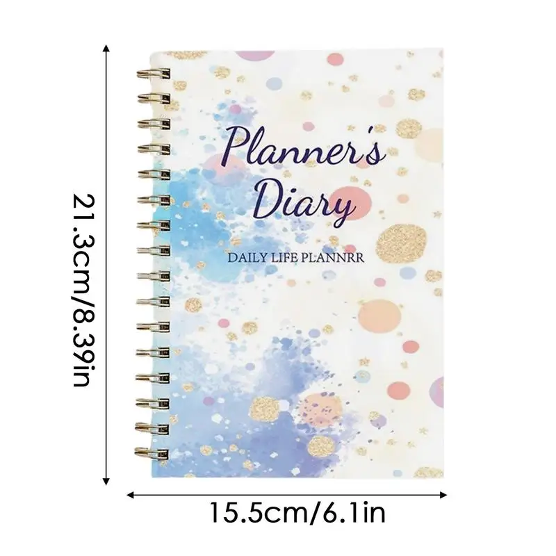 Schedule Diary 2025 Budget Spiral Journal Notebook Smooth Writing Planning Tool For Work Travel Notes Homework Study