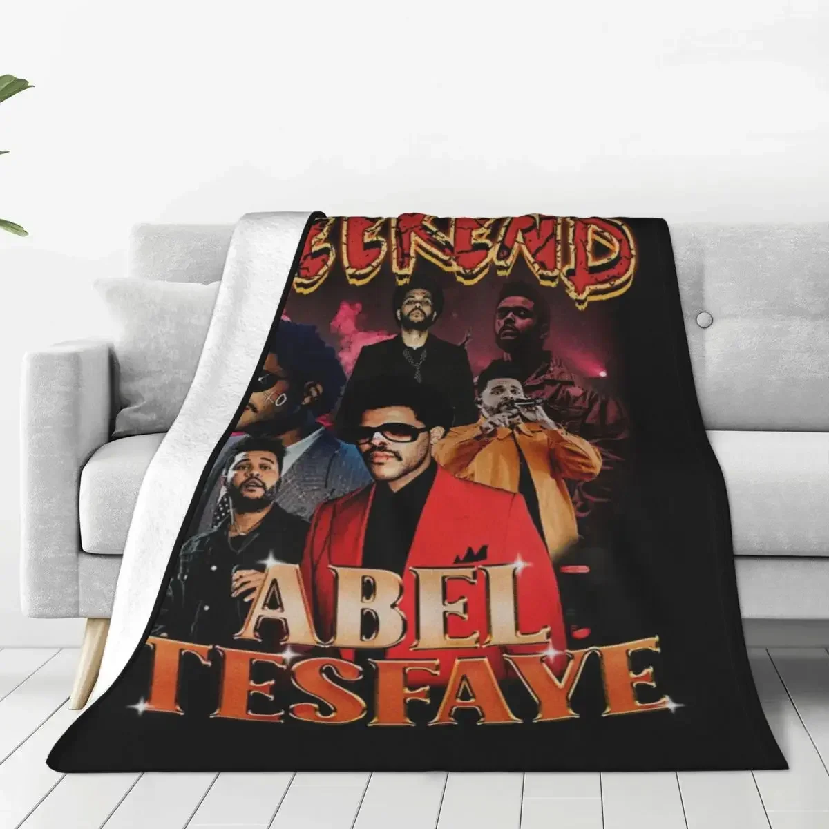 Warm Soft Blanket Travel Office The Weeknd Throw Blanket Canadian Singer Vintage Flannel Bedspread Chair Funny Sofa Bed Cover