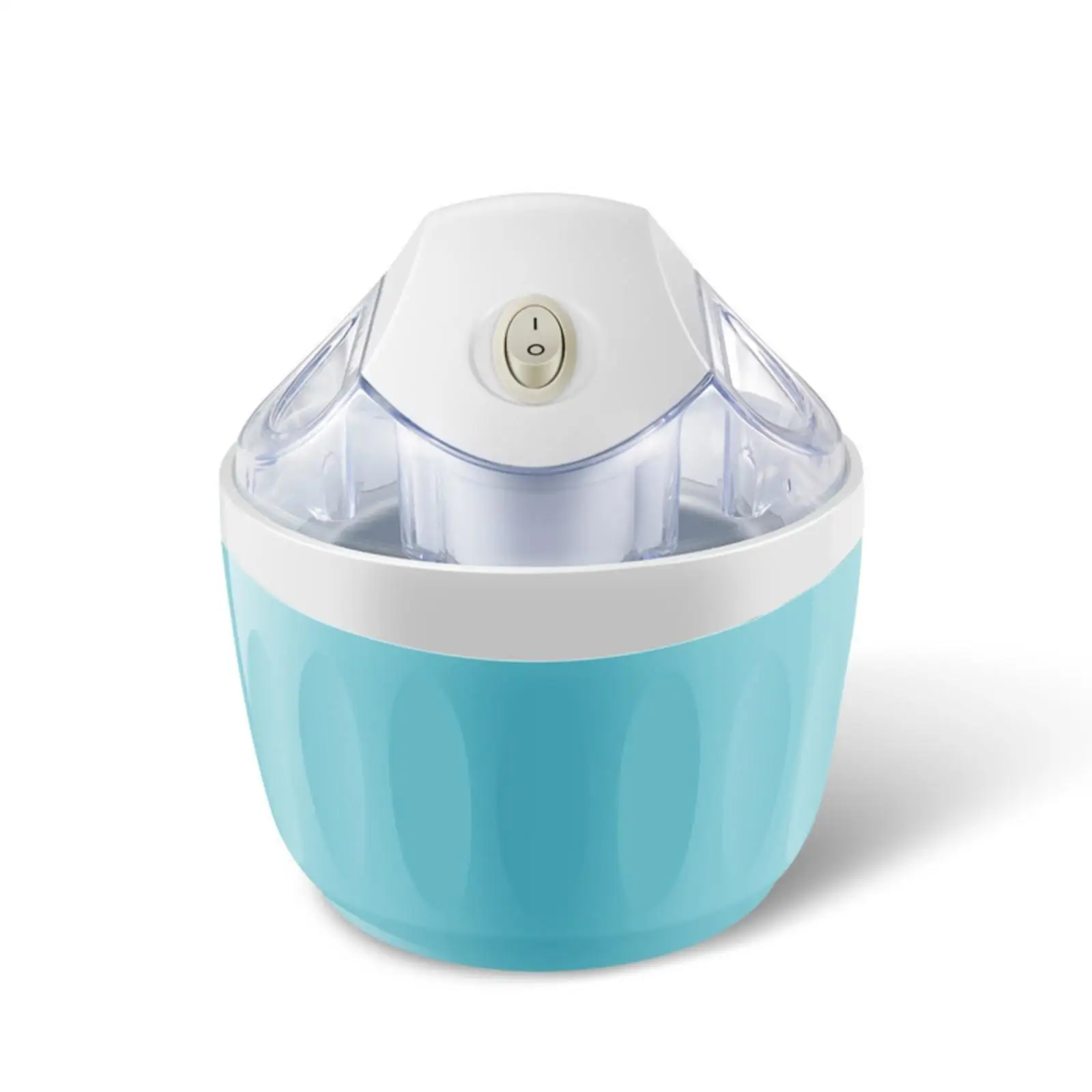 Compact Ice Cream Maker for Kids Home Use Mini Dessert Machine with Clear Cover Simple Operation Frozen Yogurt Maker for Family