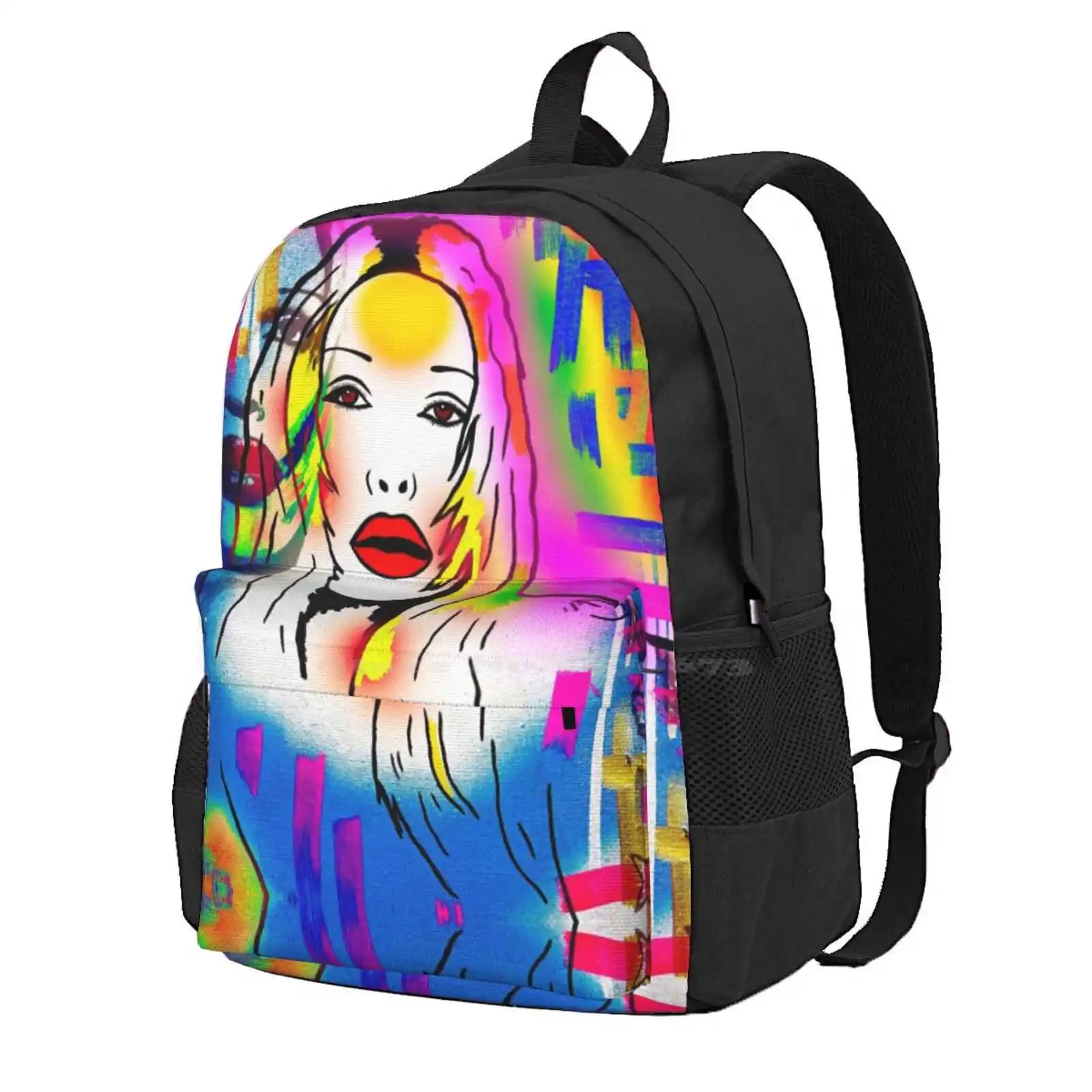 

Pete Burns Collection Merchandise By Dusty O Hot Sale Schoolbag Backpack Fashion Bags Pete Burns 80S Reality Tv Makeup Drag Gay