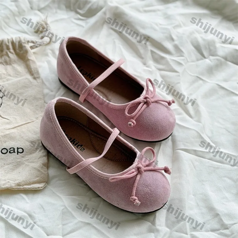 

Детские туфли для девочек, весенние новые милые балетки с бантом-бабочкой, удобные туфли Мэри Джейн с мягкой подошвой и леопардовым принтом