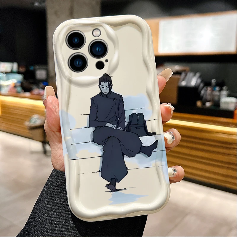 Jujutsu Kaisen Satoru Gojo جراب هاتف آيفون 16 15 14 13 12 11 Pro Max Plus 16E XR XS X 7 8 S-ستراي غطاء شفاف مقاوم للصدمات