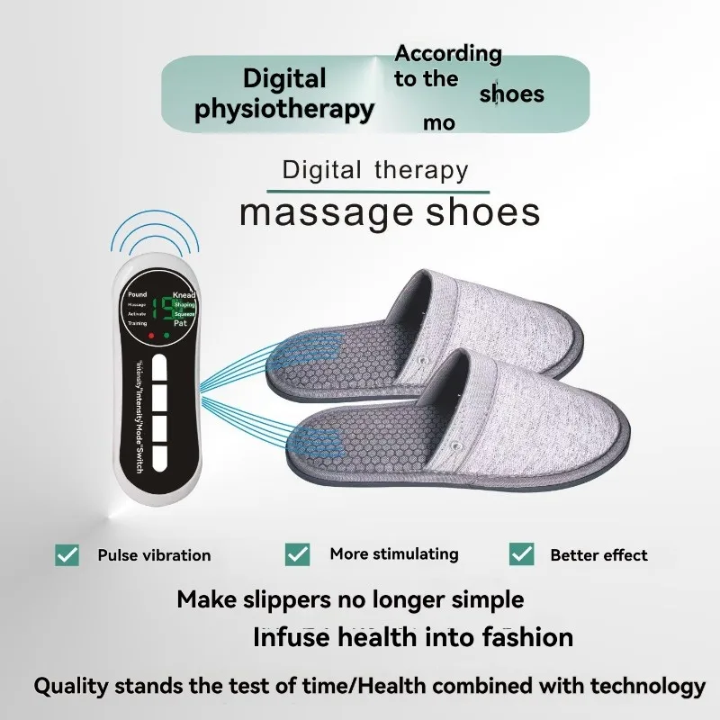 TAIGH-EMS Electric Pulse Microcurrent Massage Slippers Health Massage Foot Acupoint Home Therapy Shoes Device