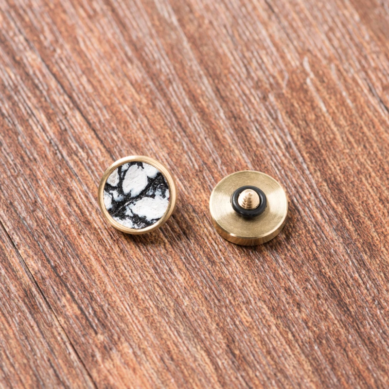 Camera Shutter Release Button Brass + Leather Concave Button for Fujifilm XPRO3 X100FV XT4 2030XE4 Leica M10P