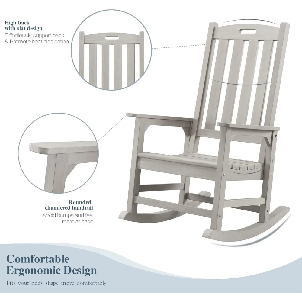 Oversized Outdoor Rocking Chair, with 21