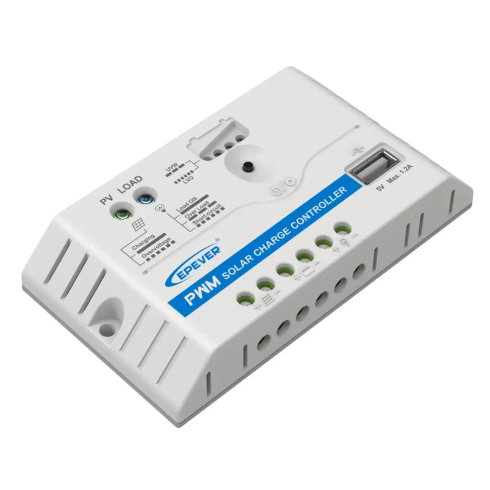 

10a Pwm Solar Charge Controller 12V Charge Controller With +5V/1.2A USB Terminal Output