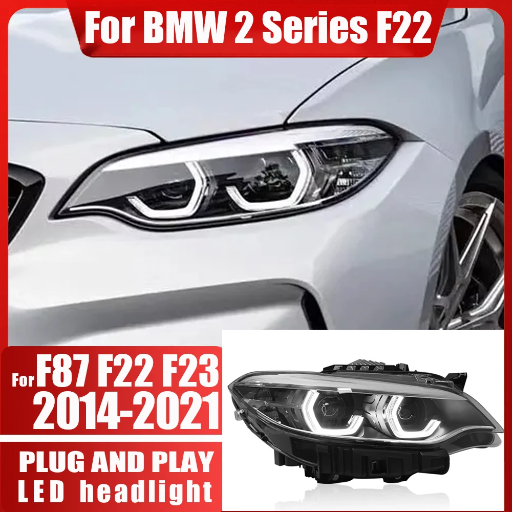 Car Headlights For BMW 2 Series F22 F23 F87 2014-2021 LED Car Lamps Daytime Running Lights Dynamic Turn Signals Car Accessories