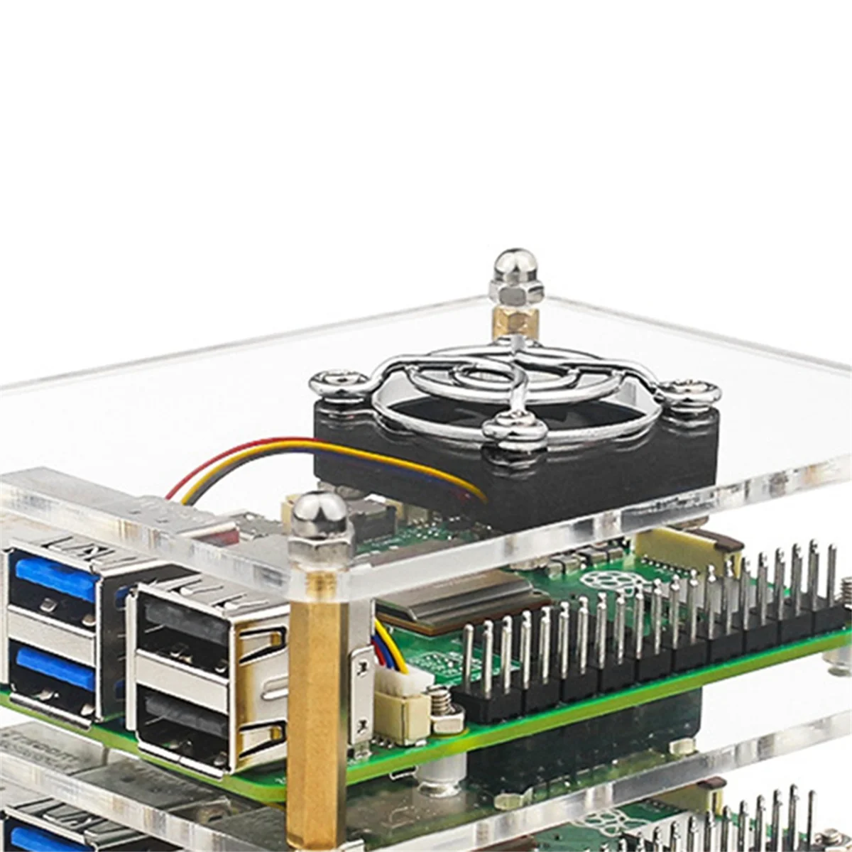 Coque de protection en acrylique multicouche pour Raspberry Pi 5, mise à niveau