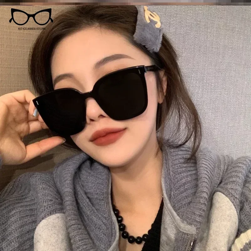 2024 New Men's and Women's Polaroid Sunglasses Temperament UV-proof Square Frame Trend Sun Glasses Fashion