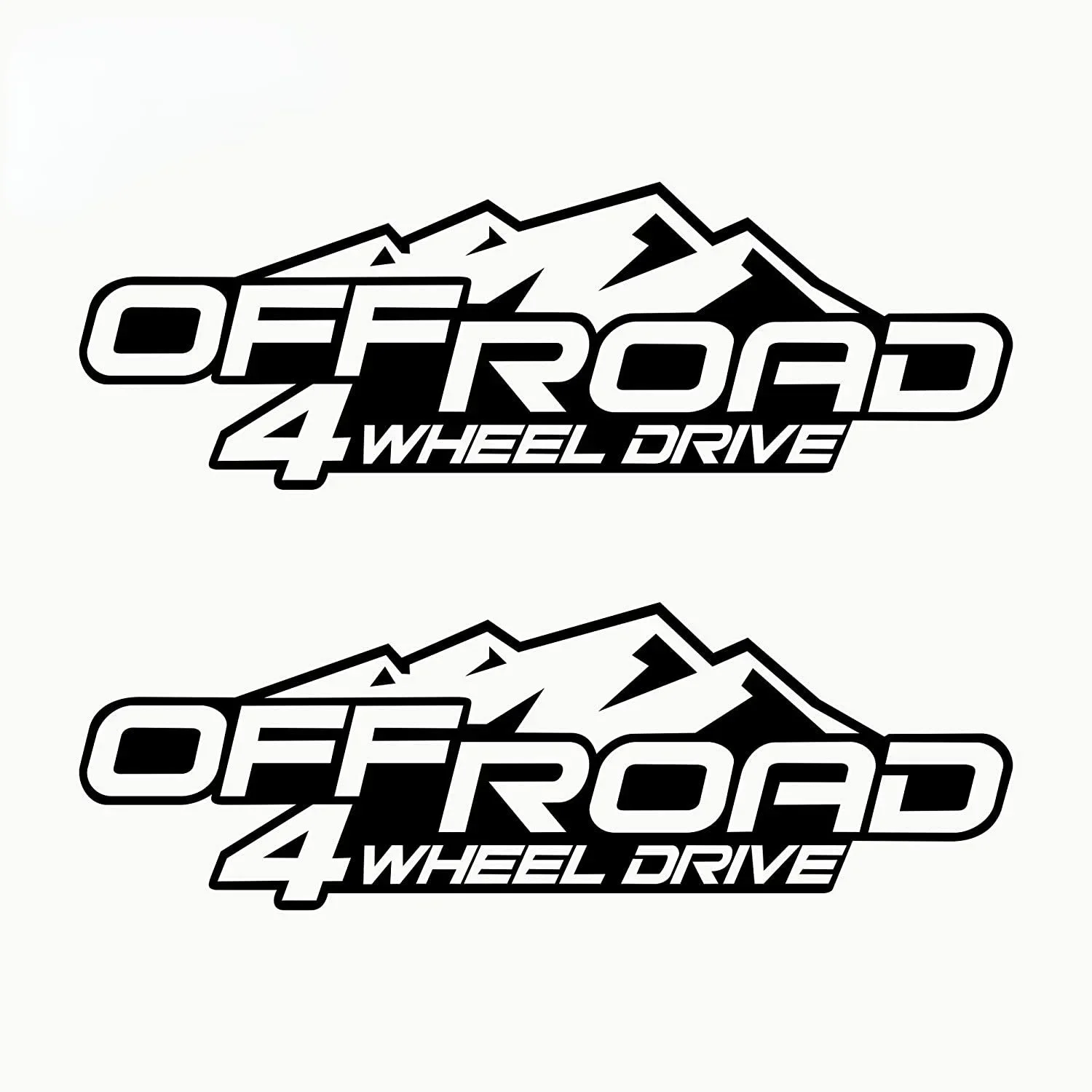 Personality 2-piece Set of Off-road Four-wheel Drive Off-road Vehicle Scratch Stickers and Decals, 10cm