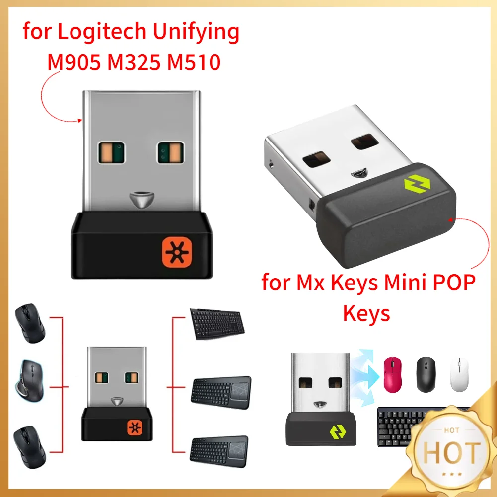 USB Receiver Wireless Dongle Receiver USB Adapter for Logite