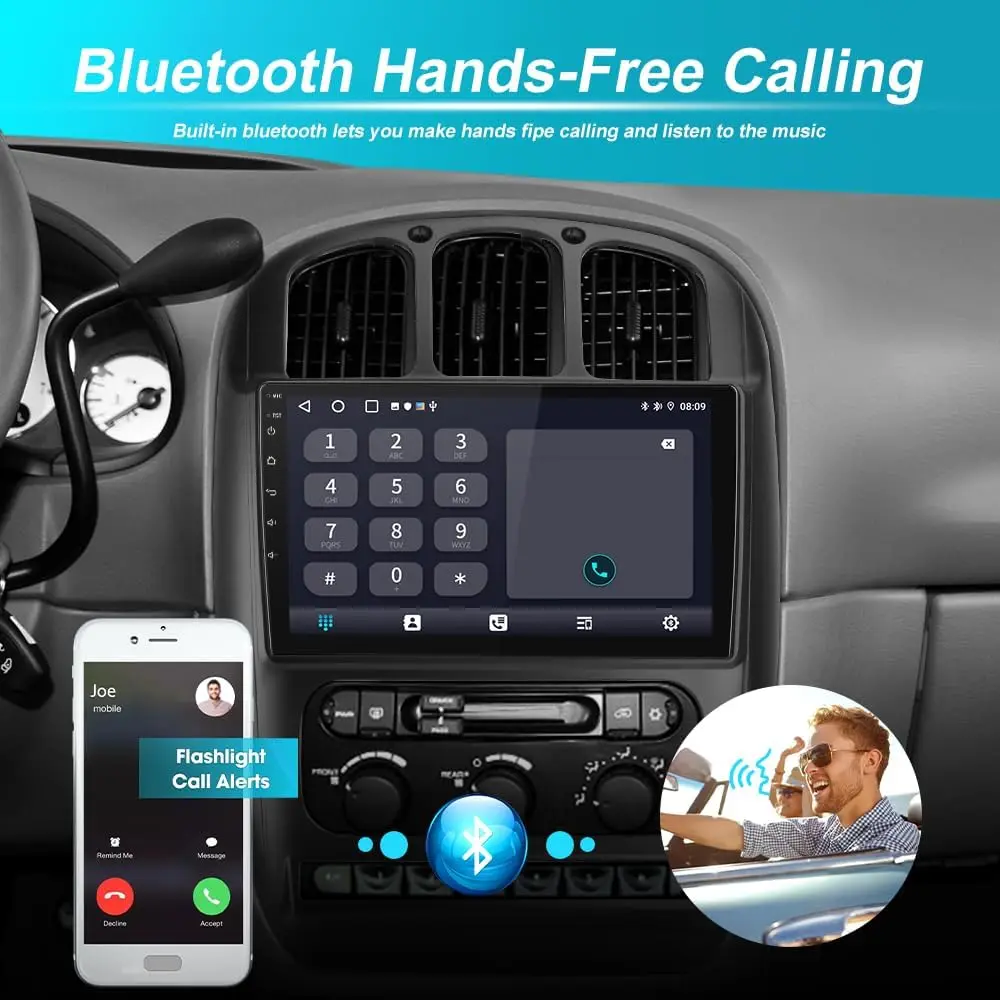 【2+64】 راديو ستيريو للسيارة Android 13 لسيارة Dodge Caravan Chrysler Town&Country 2001-2007 مع CarPlay Android Auto #3