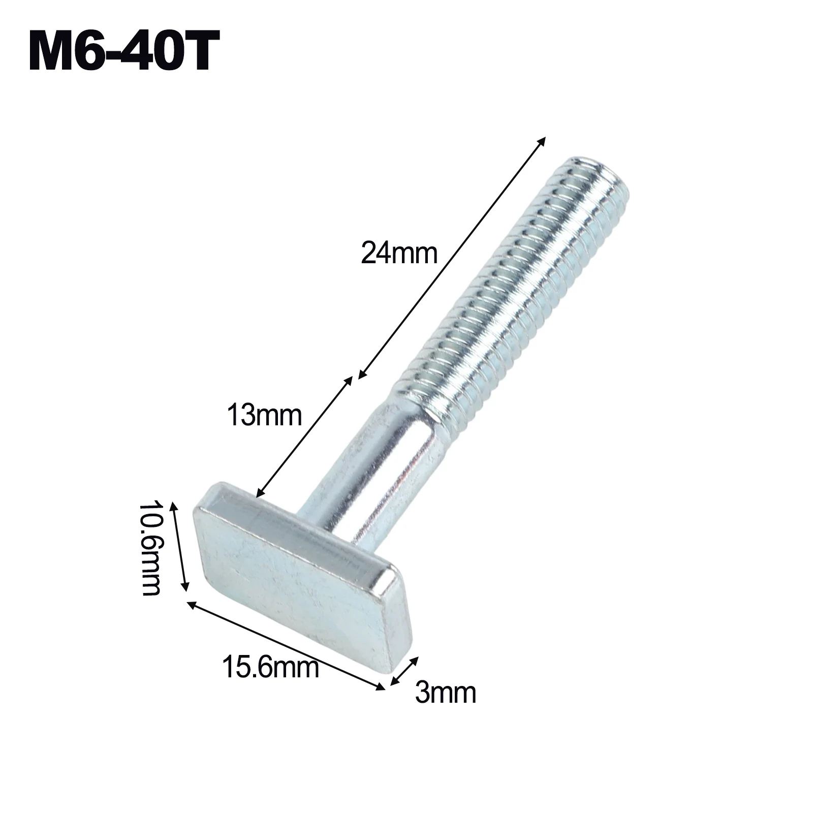 6*Washers 1*T-Track Accessories Milling Machines Suitable For Woodworking M6 Nut Handle M6-40 Screw M6-40T Screw