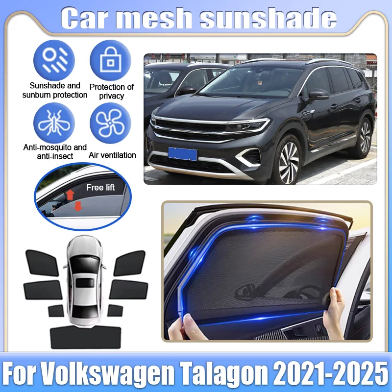 

Car Mesh Shades For Volkswagen VW Talagon 2021-2025 Auto Accessories Window Sunshades Sunscreen Privacy Curtains Visors Mosquito