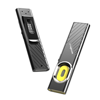 Warstar Dual Light Source Magnetic W T7 Ultra-Thin Flashlight, 600 Lumens Strong Light Portable Work Light, Magnetic Suction at the Bottom of the Back and Multiple Colors Available