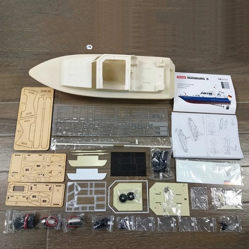 1:/32 DUISBUG 8 KIT di navi Jet Coast Guard telecomandate Versione Kit scafo in fibra di vetro Modello europeo assemblato modello di barca giocattolo