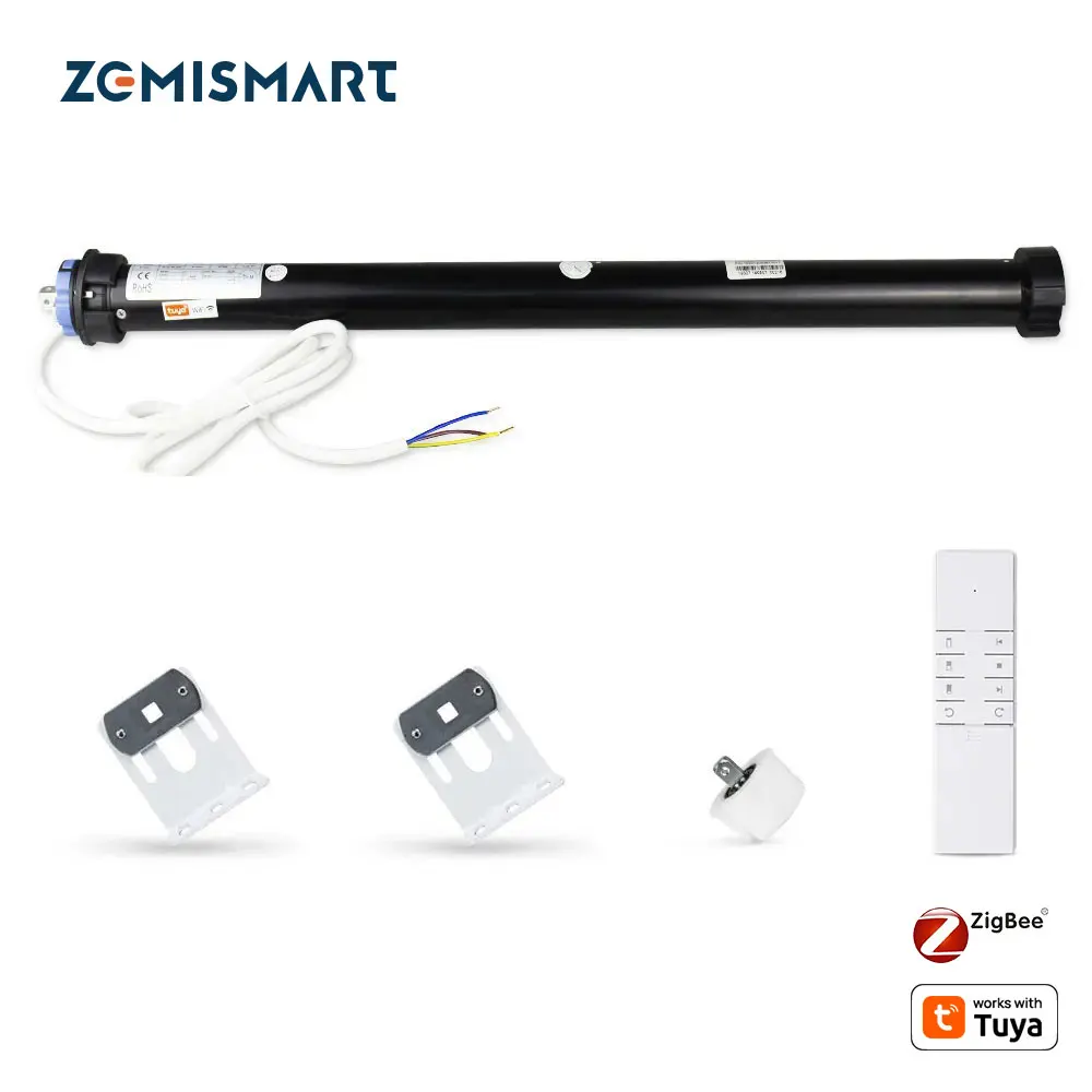 Zemismart Zigbee Roller Blind Motor for 40mm Tube Motorized Shutter Engine Work with Tuya APP Alexa Google Home Voice Control