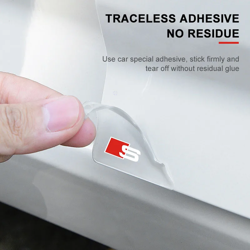 2 قطعة سيليكون باب السيارة ركن حامي المضادة للتصادم غطاء الخدش لأودي sline A3 A4 A5 A6 S7 A8 S3 S4 S5 S6 S7 S8 Q3 Q5 Q7 #5