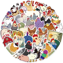 10/30/50Pcs Colorful Cartoon Chicken Car Sticker Laptop Cool Luggage Guitar Bike Stickers Animal Moto Sticky Sticker For Kids