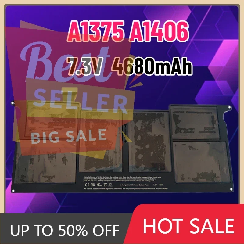 

Новый A1406 7,3 В 35 Втч A1495 A1375 Сменный аккумулятор для ноутбука Macbook 11-дюймовая версия середины 2011 2012