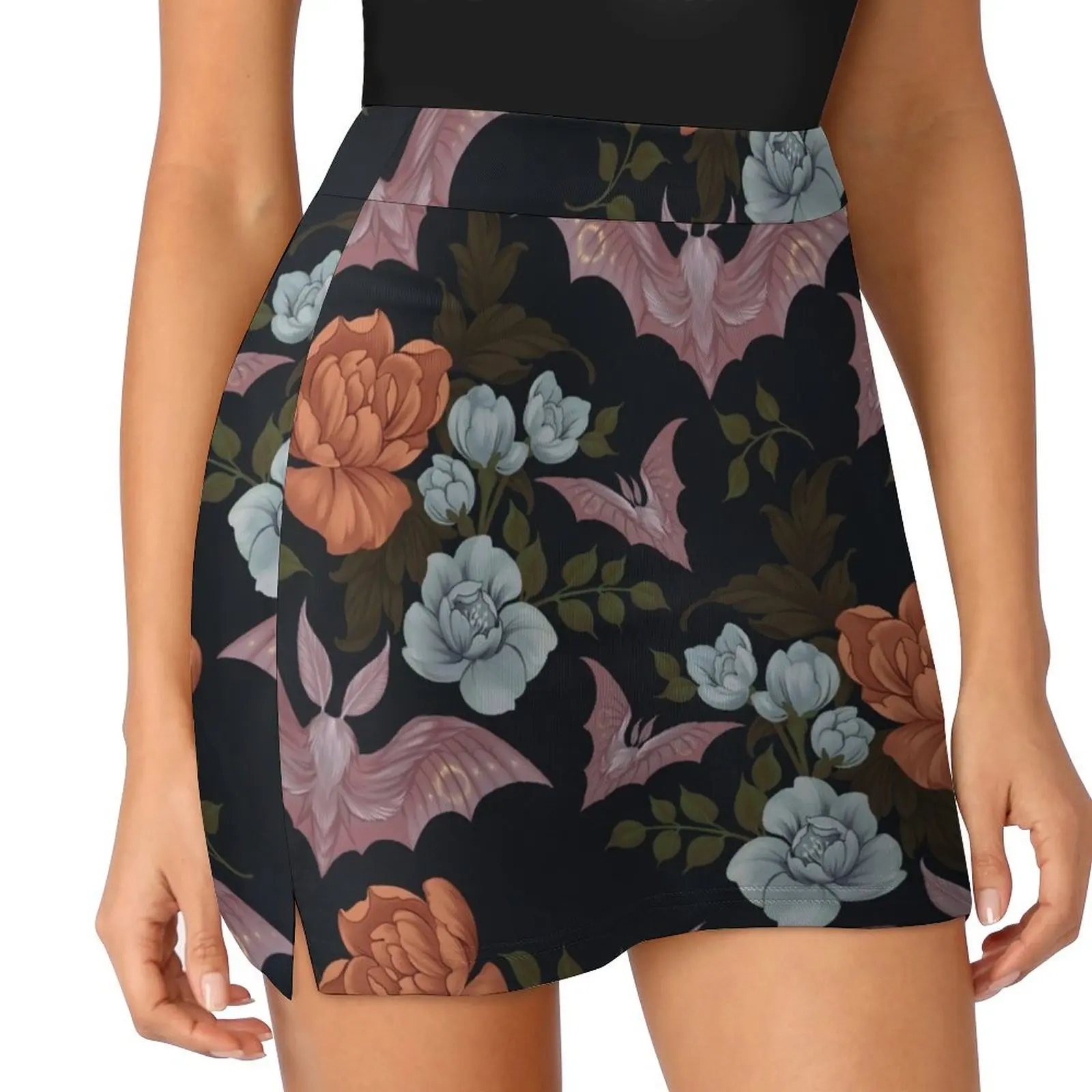 Botanical - moths and night flowers Mini Skirt skirt sets luxury designer clothing women skirt women