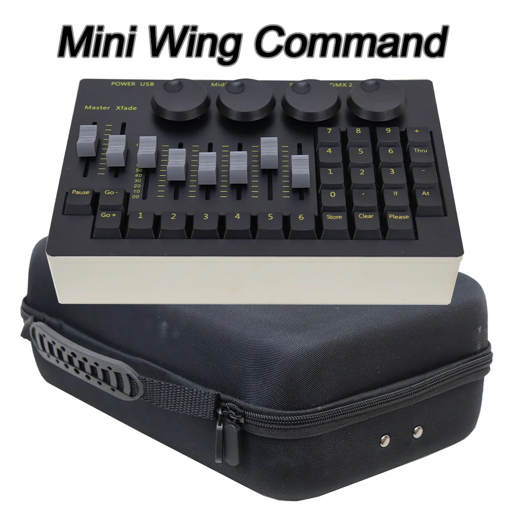 

Command Console Mini Wing On Pc 2048 Parameters Stage Light Controller For Party Club Bar Equipment Lighting Dj Disco Party Lamp