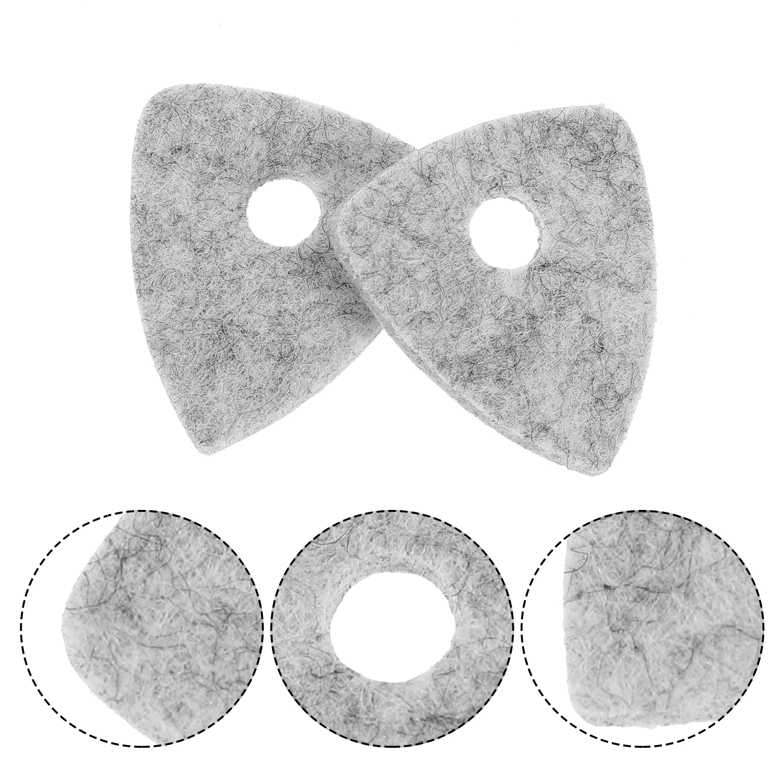 

10Pcs Quality Felt Guitar Picks Set Easy Grip Comfortable Ukulele Accessories Grey