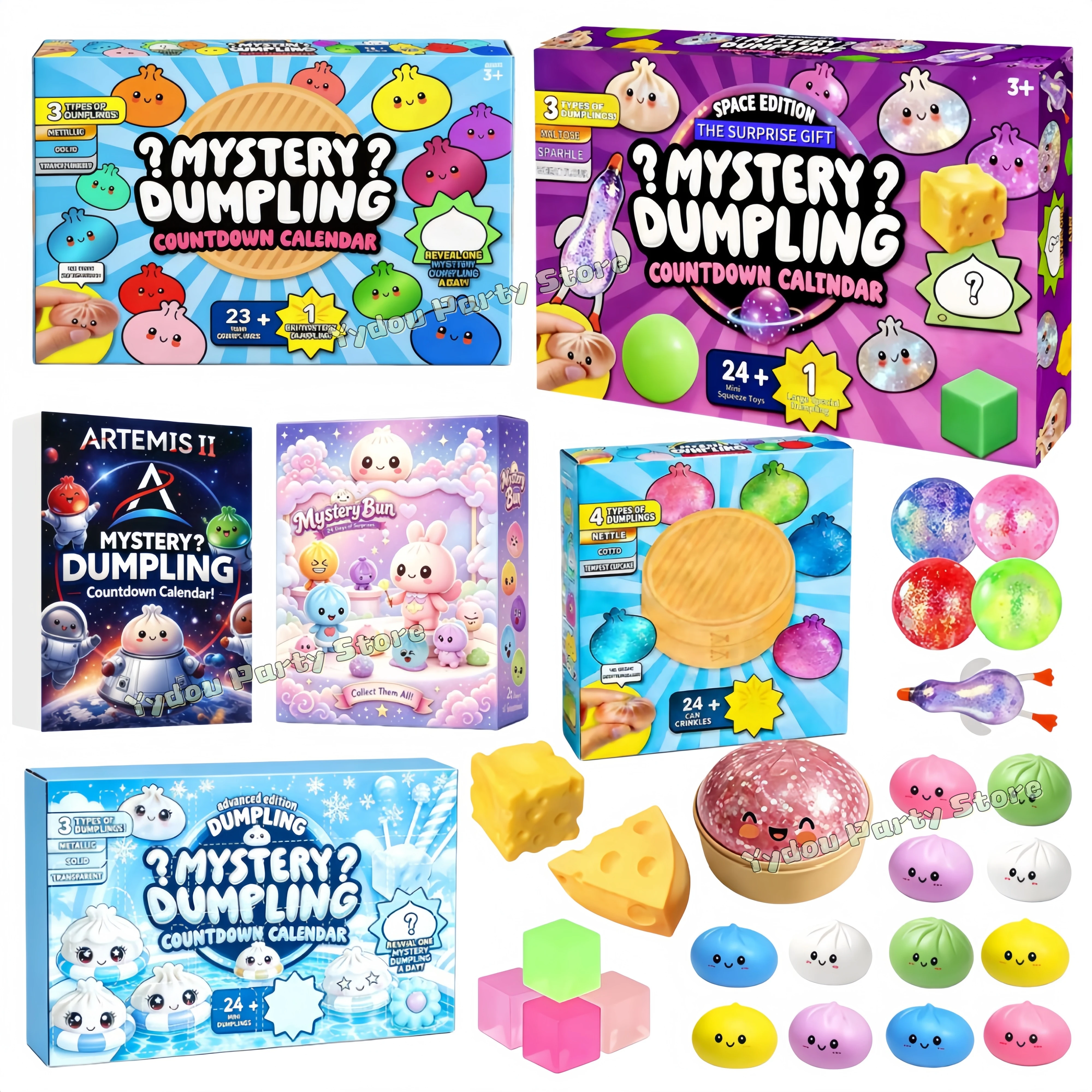 Advent Calendar Gift - Kotak Kalender Advents Mystery Dumpling Squishy