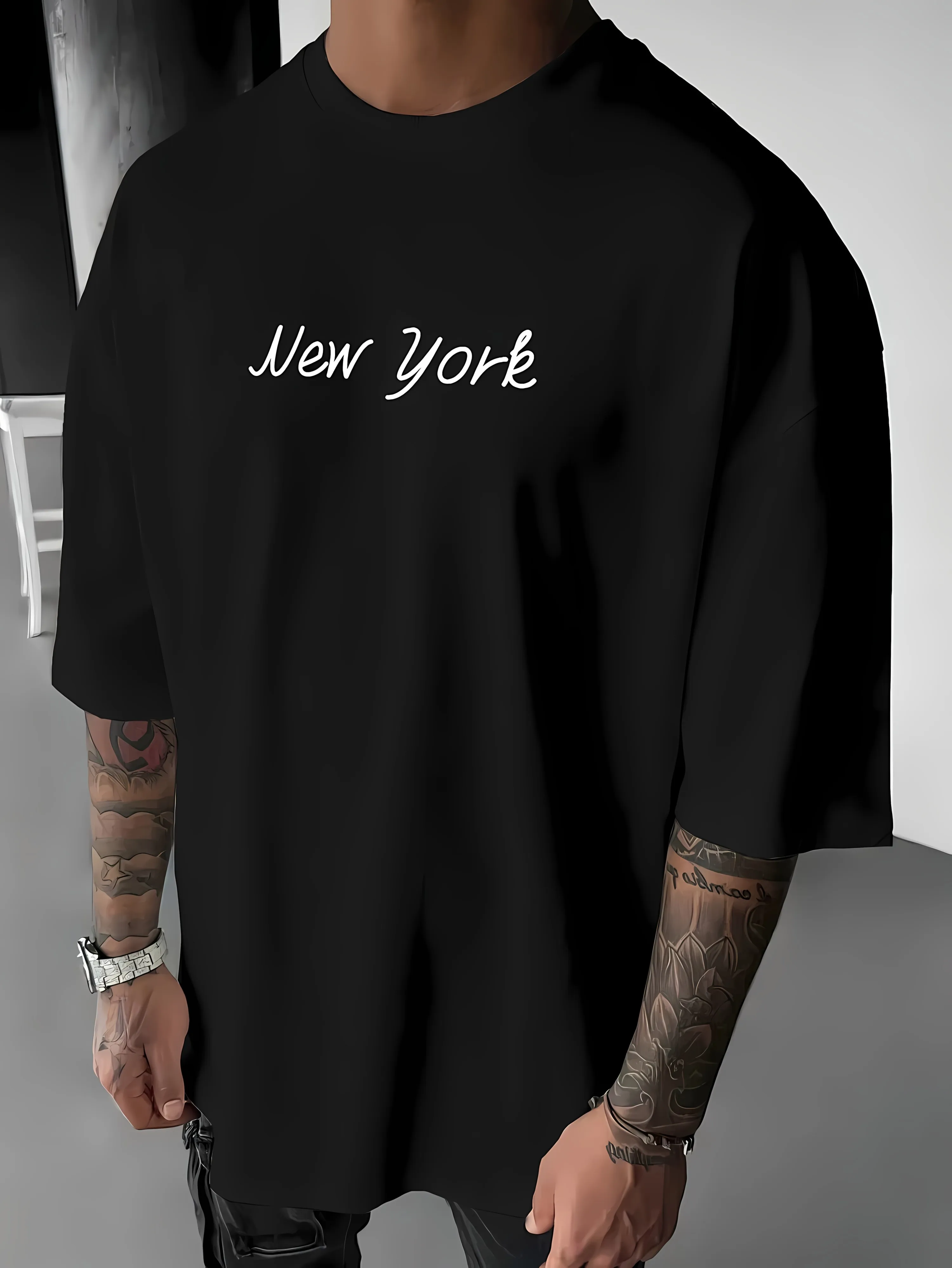 

The new men's T-shirt for the summer of 2025 is casual fashionable and simple The 3D pattern printing is soft and comfortable