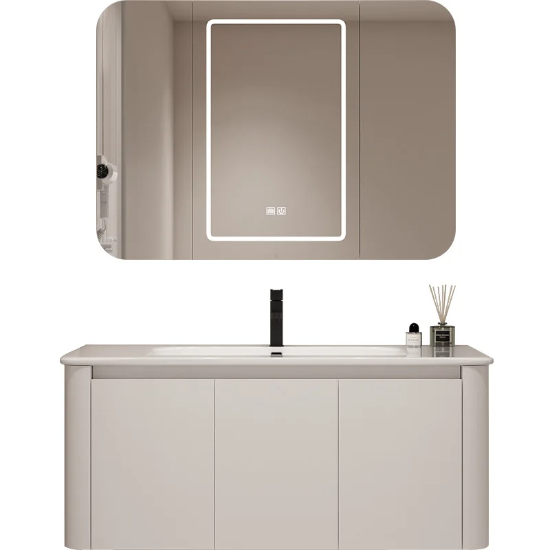 

combined bathroom wash basin, bathroom wall cabinet ceramic integrated basin, washing table mirror cabinet