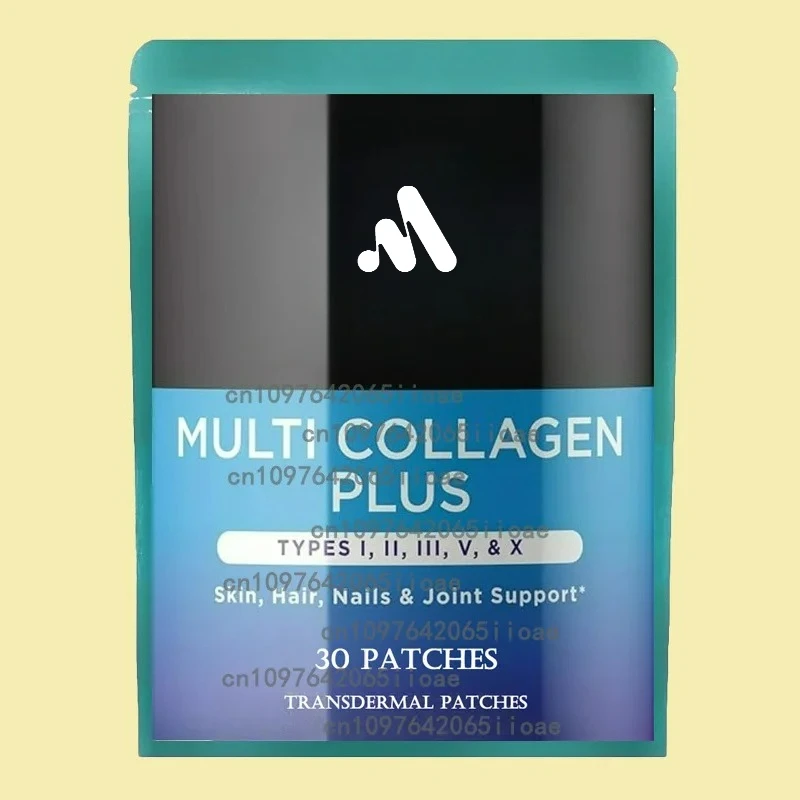 

Прозрачные пластыри с коллагеновым пептидом типа I, II, II, V и X, поддерживает здоровая кожа, ногти и суставы, 30 пластырей