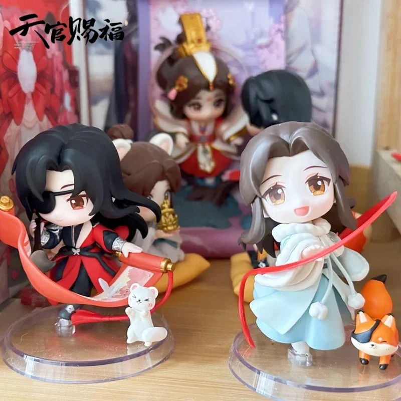 Heaven Official Blessing Xie Lian Action Figurine Hua Cheng Anime Figure Cute Model Mini Kawaii Doll Model Toys Gifts