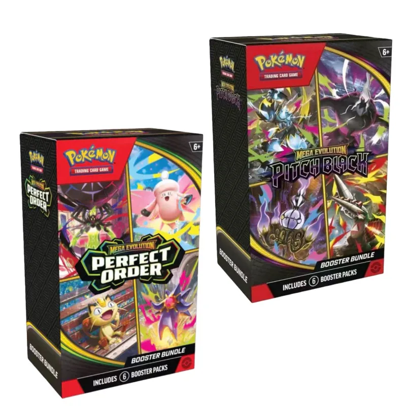 Pokemon English Mega Pitch Black Perfect Order Ascended Heroes Scarlet Violet 151 Booster Bundle Box Collected Trading Cards Toy