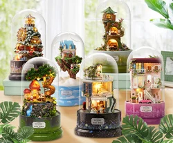 Doll House Mminiature Dollhouse Wooden Casa De Boneca With Furnitures toys for children Birthday Gift MEET AT THE CORNER B030