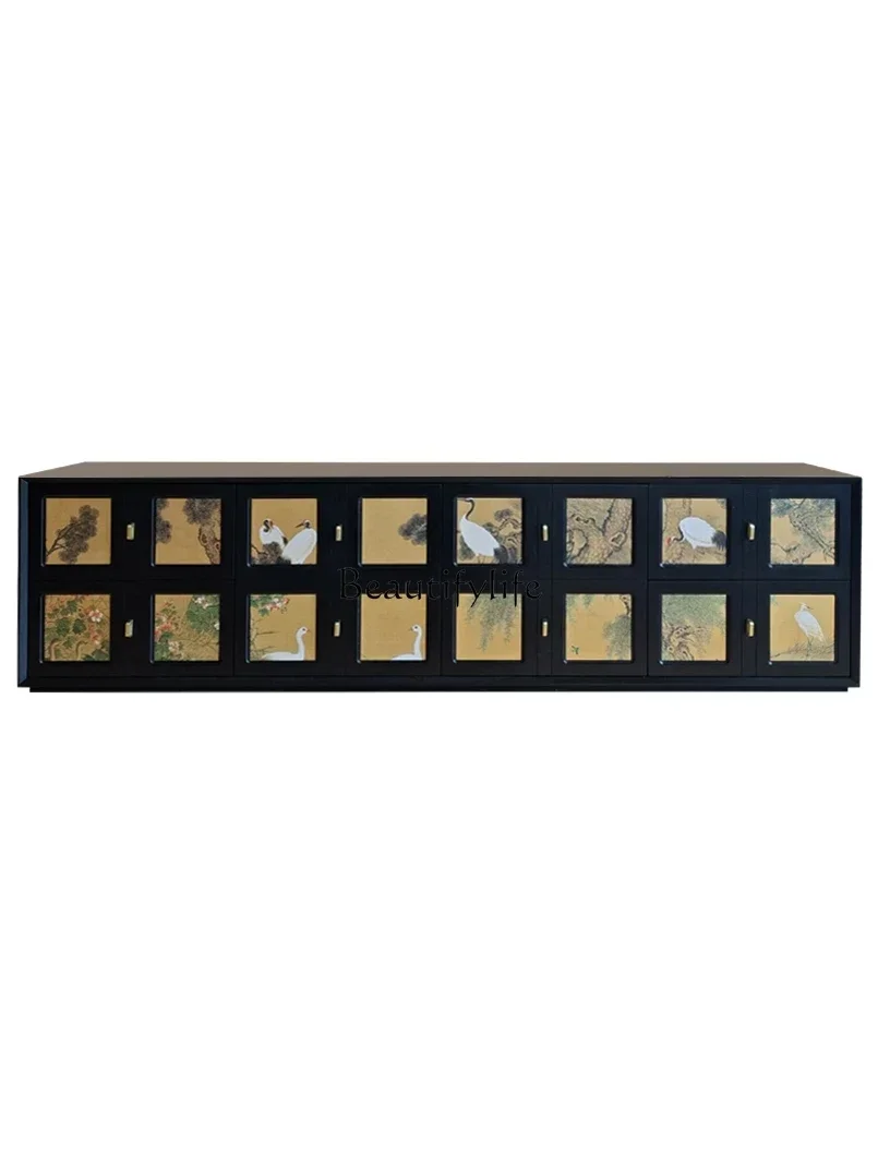 

X4 parts and accessoriesFrench retro solid wood TV cabinet New Chinese living room floor module Carmen cabinet