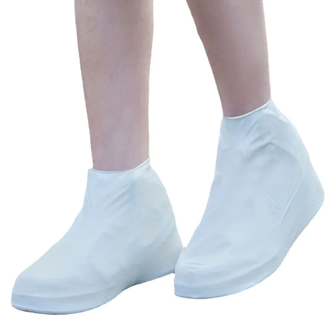 1 Pair Silicone WaterProof Shoe Covers Lip-resistant Rubber Rain Boot Rain Gear Overshoes Accessories for Outdoor Rainy Day