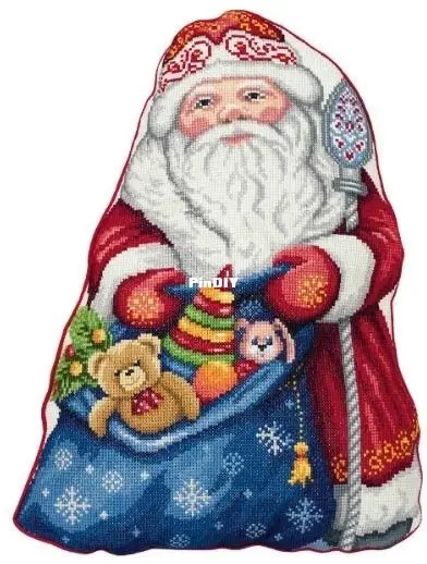 pd-7186 Santa Claus pillow 38-45  Embroidery,DIY 14CT Unprinted Arts Cross stitch kits Set Cross-Stitching Home Decor