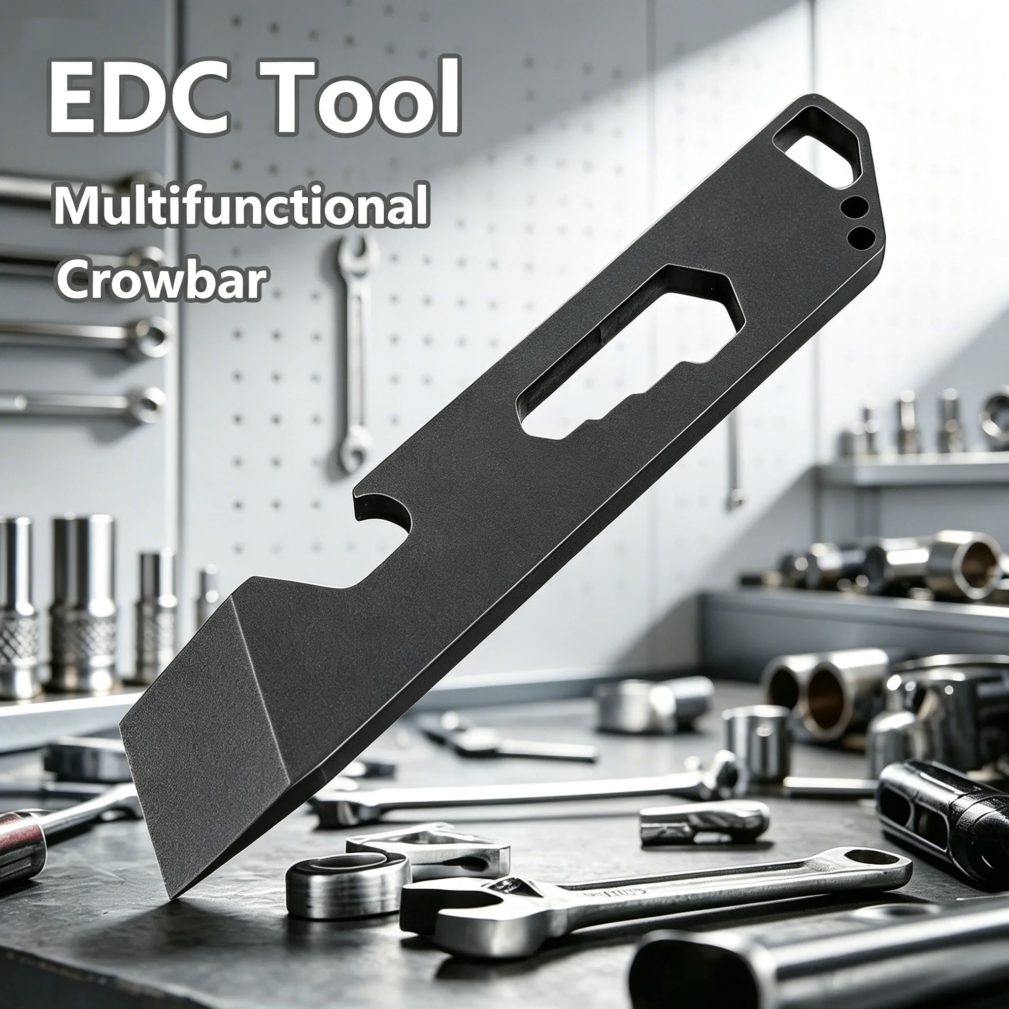 EDC Pry Bar Multi-Tool | Portable Survival Wrench with Screwdriver & Nail Puller | Camping & Outdoor Emergency Gear