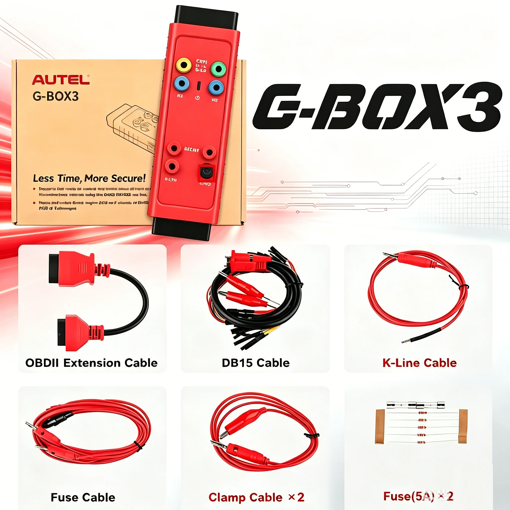 

Autel GBOX3 Key Programming Tool G-BOX For Mercedes-Benz BMW Toyota 4A All Key Lost Work Key Programmer With KM100/ IM508/ IM608