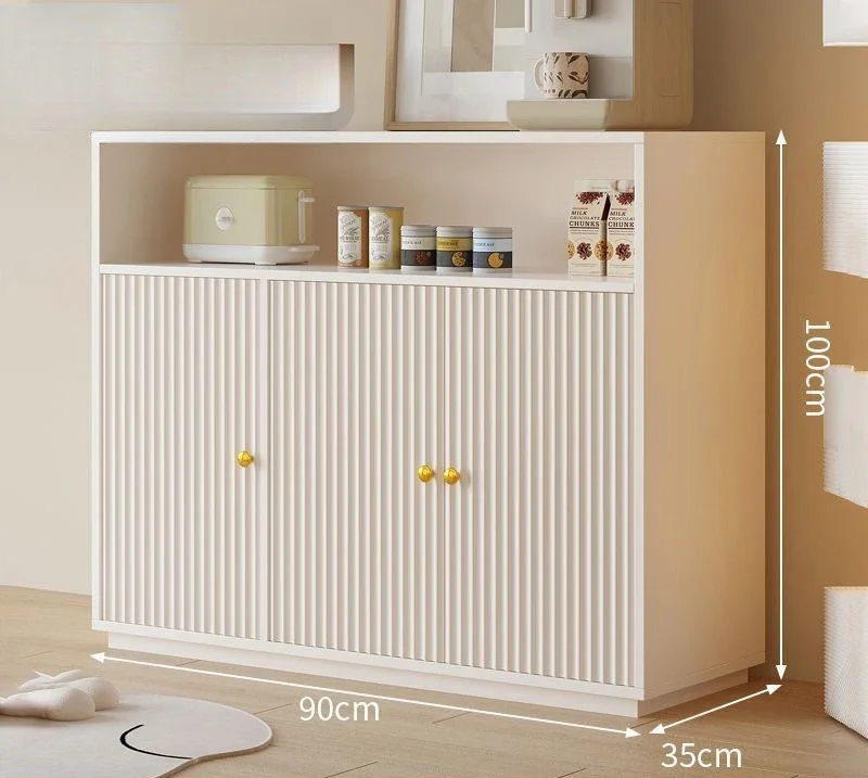 ダイニングサイドキャビネット リビングルーム 無垢材 家庭用一体型収納 壁際 キッチンサイド