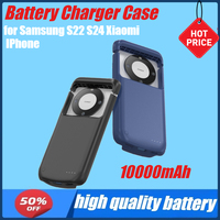 10000mAh Battery Charger Case External Battery Pack Cover Battery Case for Samsung S22 S24 Xiaomi IPhone Power Bank Charger Case