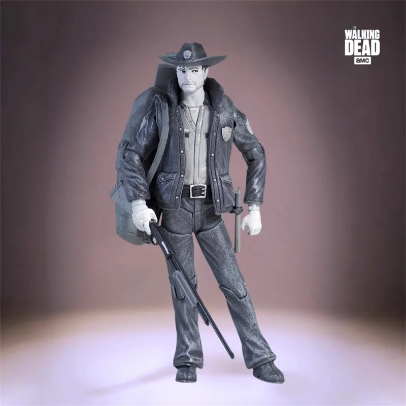 In Stock 4.5 Inch Rick Grimes Dark Edition Action Figure The Walking Dead Toy Gift Halloween Collectible Doll